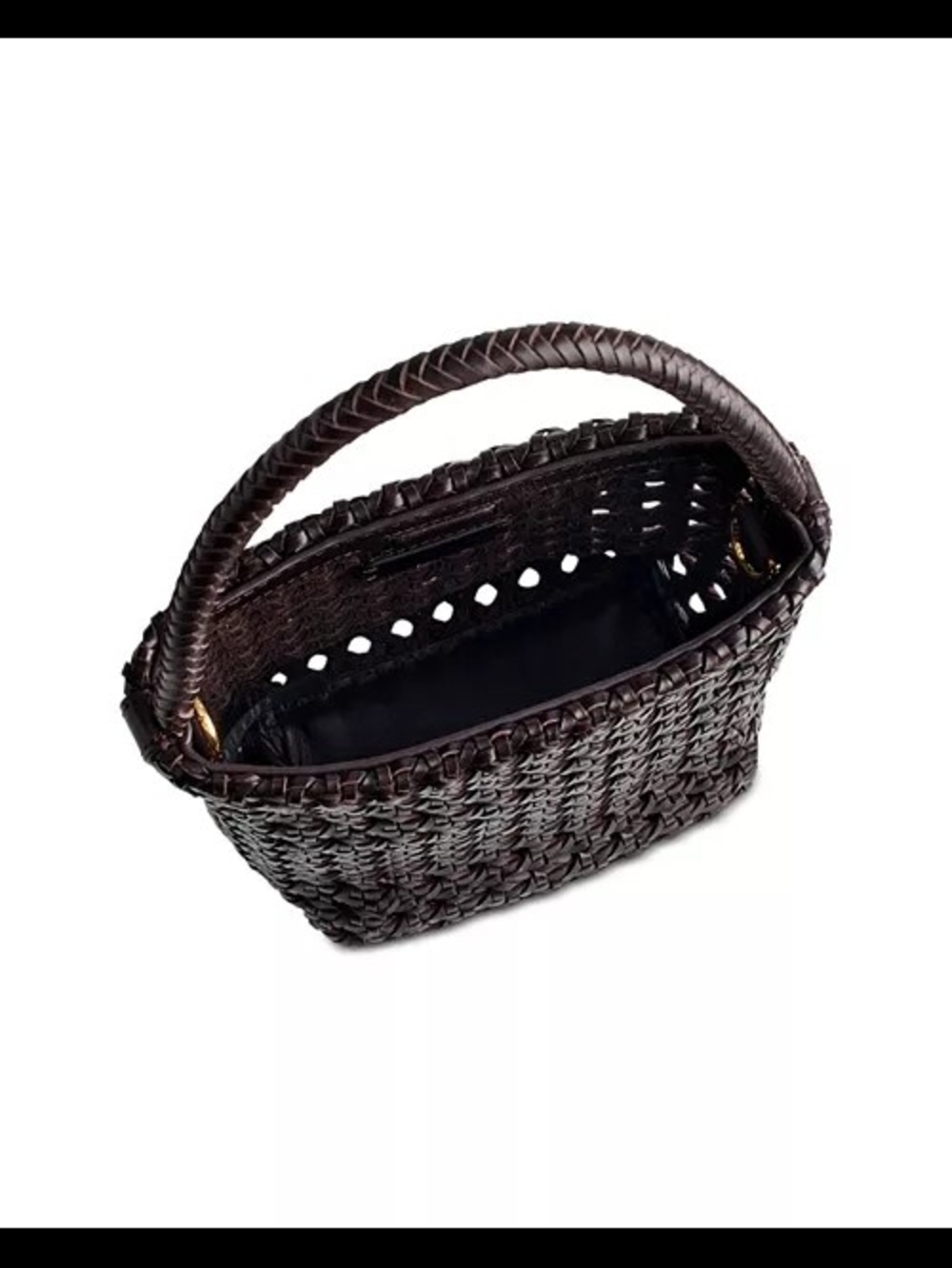 Madewell Woven Dark Brown Shoulder Basket Bag